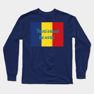 Travel Around the World - Romania Long Sleeve T-Shirt